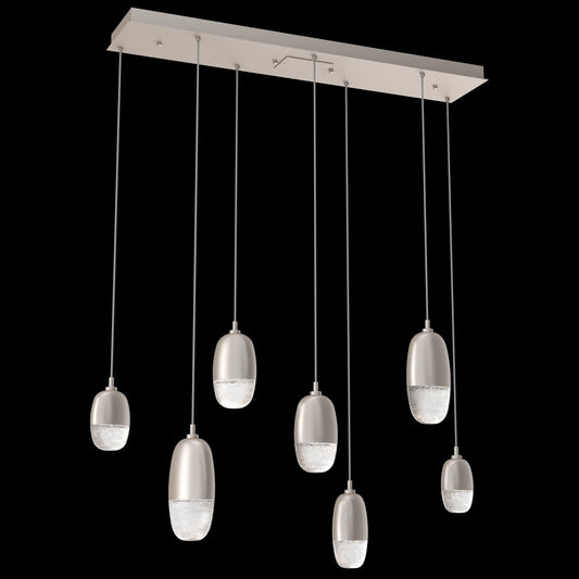 Pebble 7 Light 46" Wide LED Linear Chandelier - 3000K