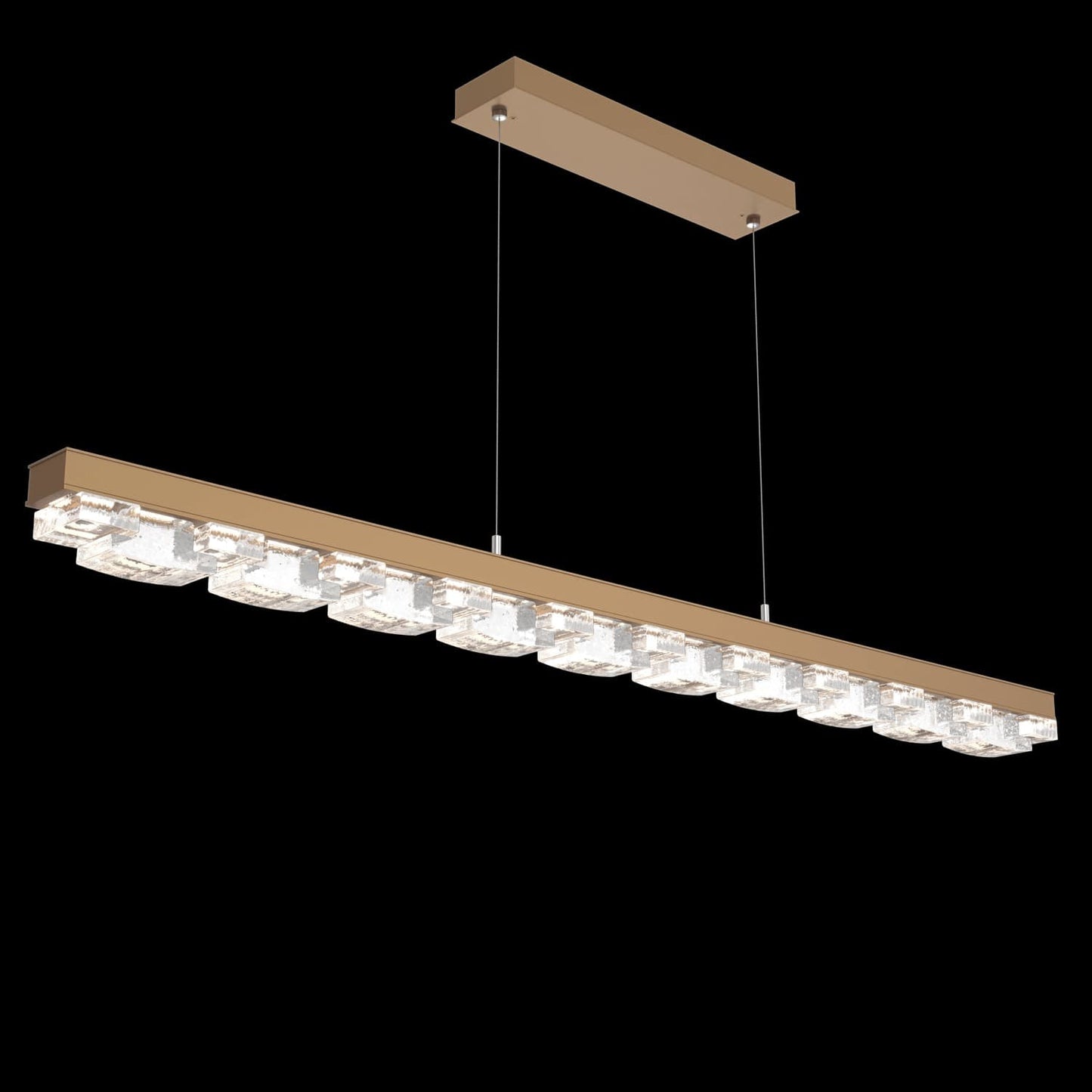 Tessera 2 Light 62" Wide LED Abstract Linear Chandelier - 3000K