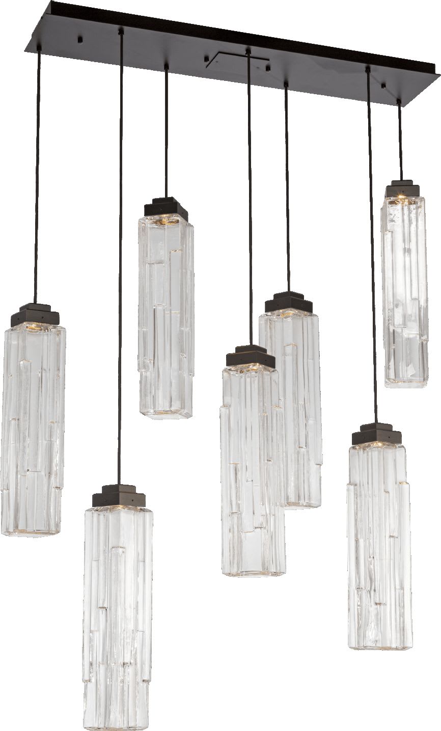Ledgestone 7 Light 44" Wide LED Linear Pendant