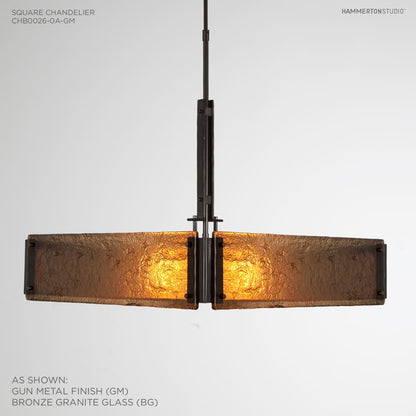 Urban Loft 24" Wide Artisan Crafted Chandelier with Hand Textured Glass