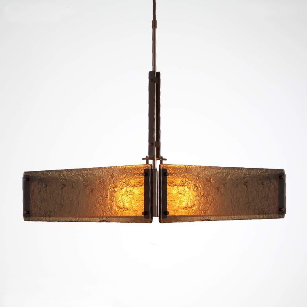 Urban Loft 24" Wide Artisan Crafted Chandelier with Hand Textured Glass