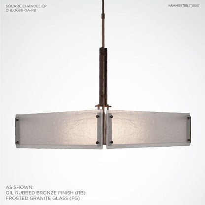 Urban Loft 24" Wide Artisan Crafted Chandelier with Hand Textured Glass