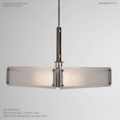 Urban Loft 24" Wide Artisan Crafted Chandelier with Hand Textured Glass