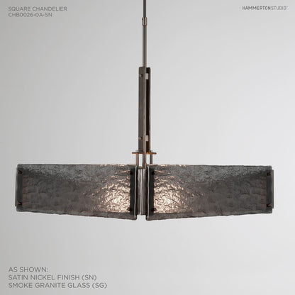 Urban Loft 24" Wide Artisan Crafted Chandelier with Hand Textured Glass