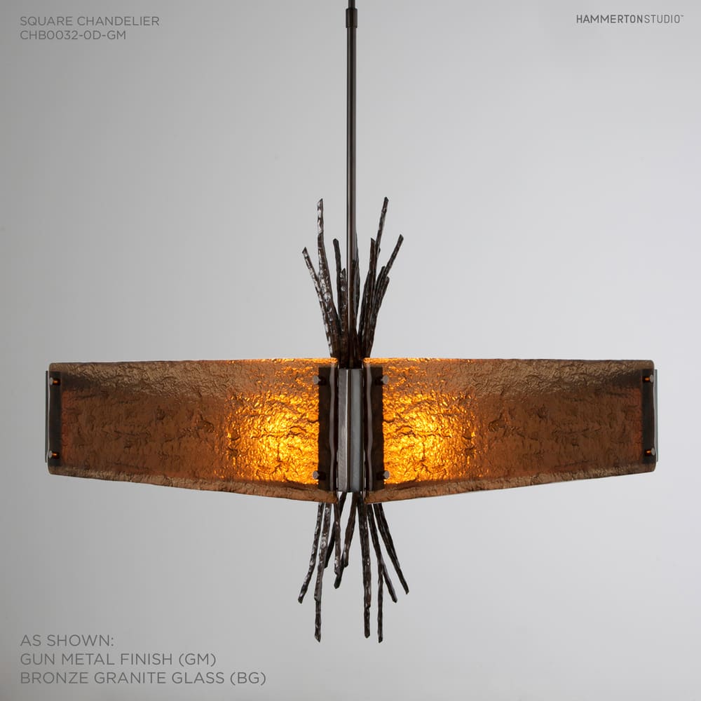 Ironwood 24" Wide Artisan Crafted Chandelier with Hand Textured Glass and Sculpted Steel