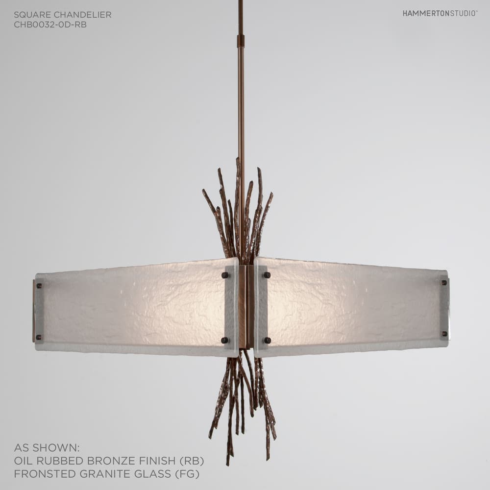 Ironwood 24" Wide Artisan Crafted Chandelier with Hand Textured Glass and Sculpted Steel