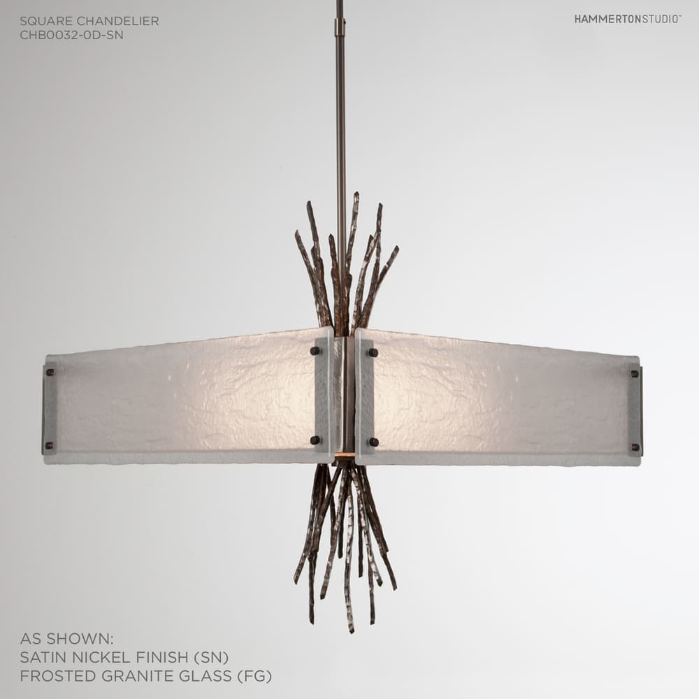 Ironwood 24" Wide Artisan Crafted Chandelier with Hand Textured Glass and Sculpted Steel