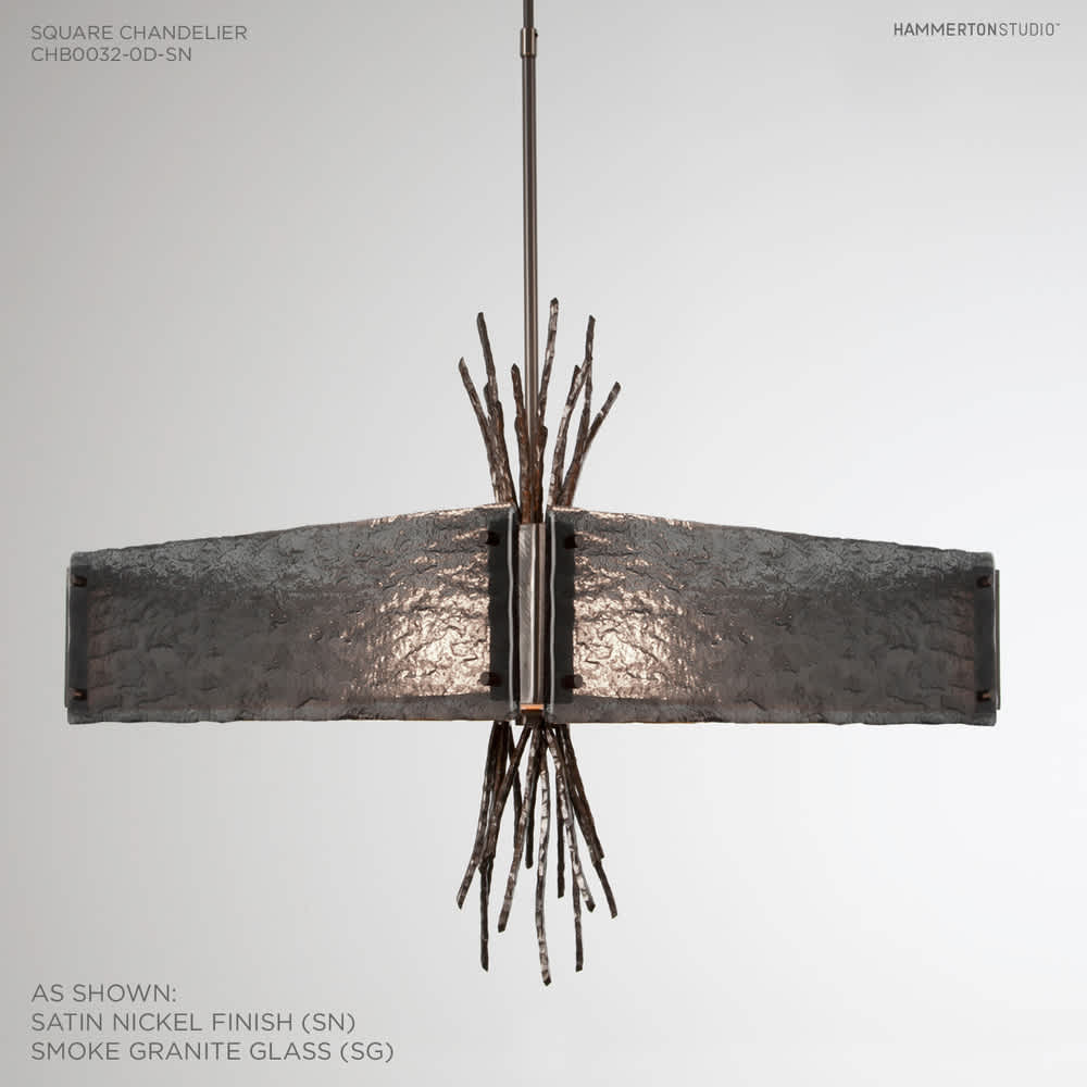 Ironwood 24" Wide Artisan Crafted Chandelier with Hand Textured Glass and Sculpted Steel