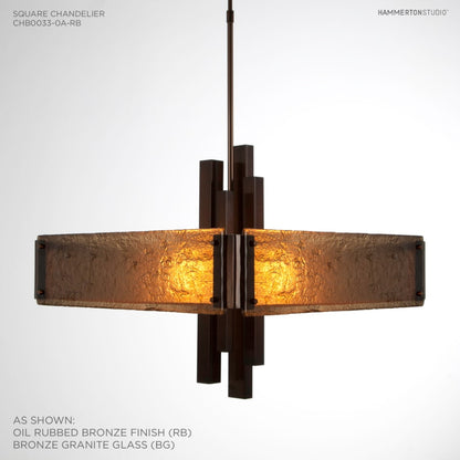 Hammerton Studio Carlyle 24" Wide Artisan Crafted Chandelier with Hand Textured Glass