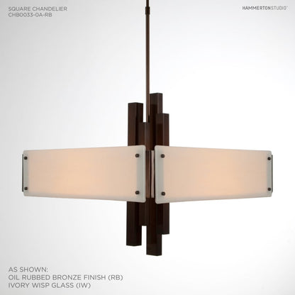 Hammerton Studio Carlyle 24" Wide Artisan Crafted Chandelier with Hand Textured Glass
