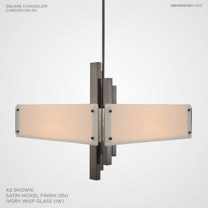 Hammerton Studio Carlyle 24" Wide Artisan Crafted Chandelier with Hand Textured Glass