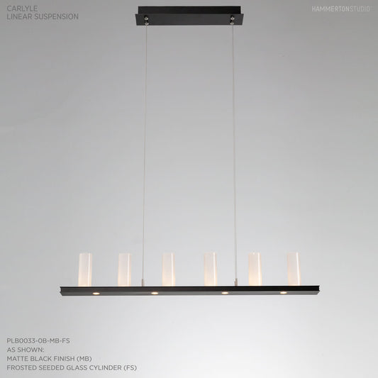 Carlyle 44" Wide Artisan Crafted 10 Light LED Linear Chandelier
