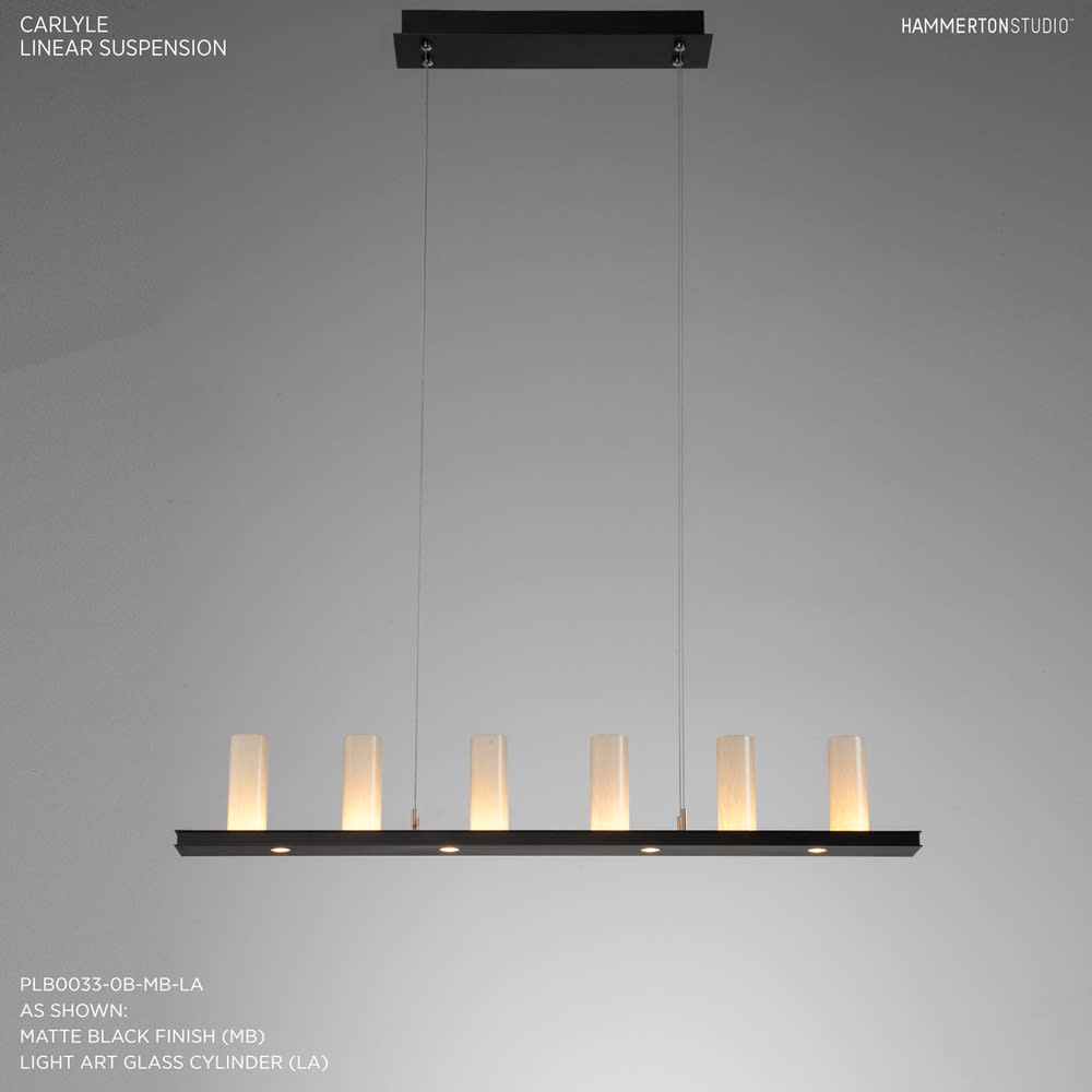 Carlyle 44" Wide Artisan Crafted 10 Light LED Linear Chandelier