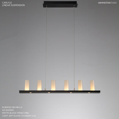 Carlyle 44" Wide Artisan Crafted 10 Light LED Linear Chandelier