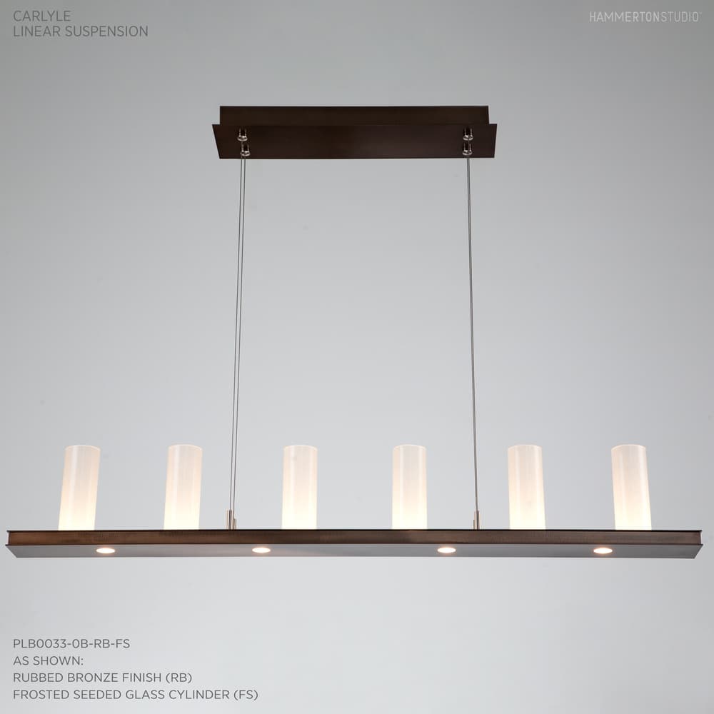 Carlyle 44" Wide Artisan Crafted 10 Light LED Linear Chandelier