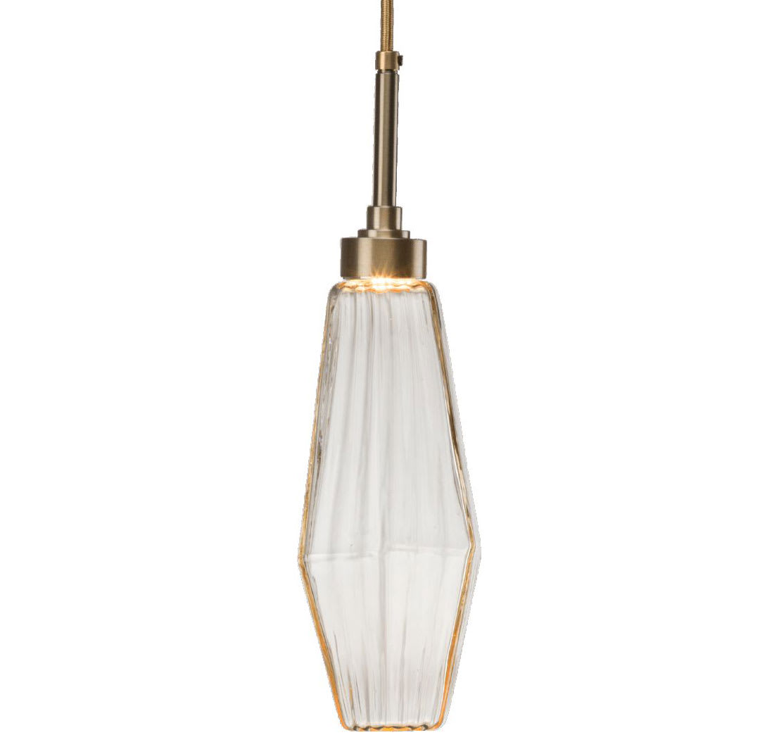 Aalto 37" Wide Artisan Crafted Geometric Optic Glass 6 Light Chandelier