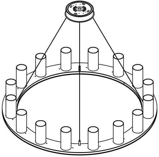 Carlyle 45" Wide Artisan Crafted 20 Light LED Candle Style Chandelier