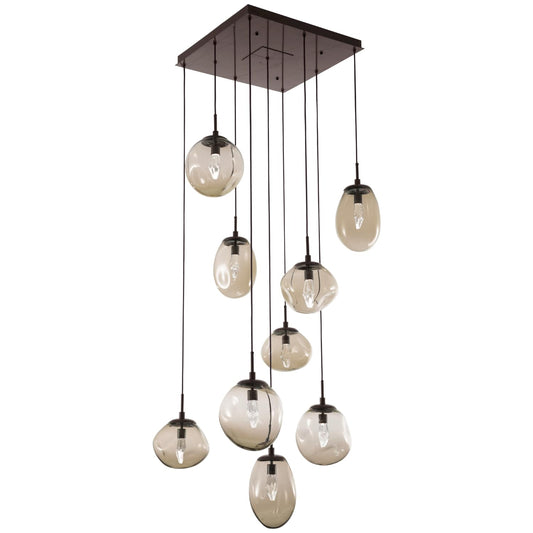 Cosmos 32" Wide Artisan Crafted 8 Light Nebula Glass Pendant