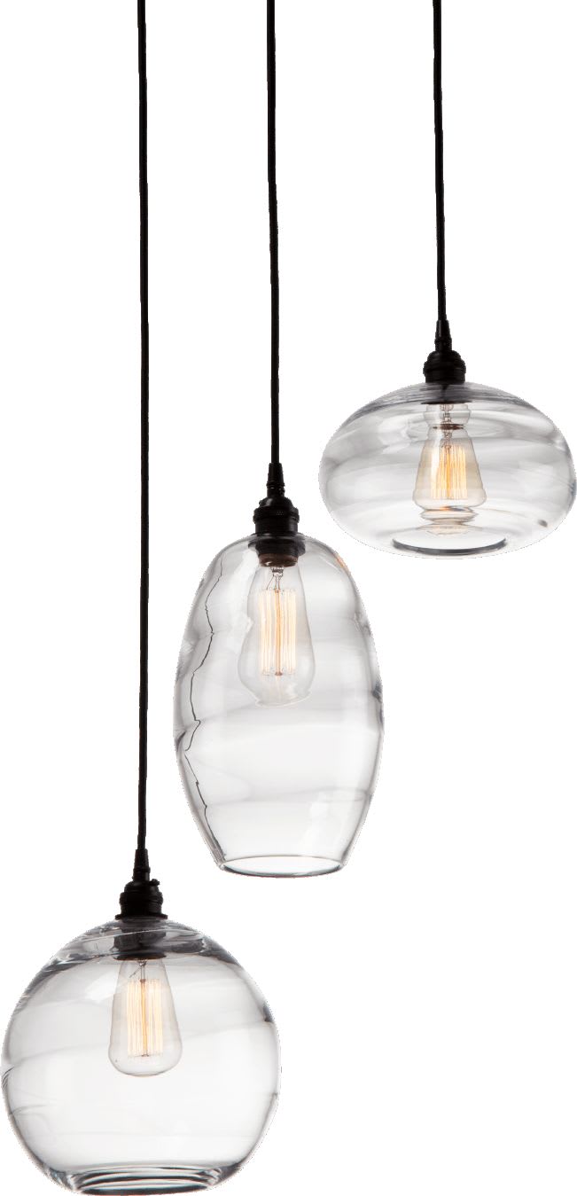 Misto 21" Wide Artisan Crafted Optic Glass 3 Light Pendant