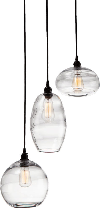 Misto 21" Wide Artisan Crafted Optic Glass 3 Light Pendant