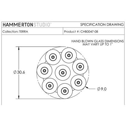 Hammerton Studio Terra 8 Light 31" Multi Light Pendant