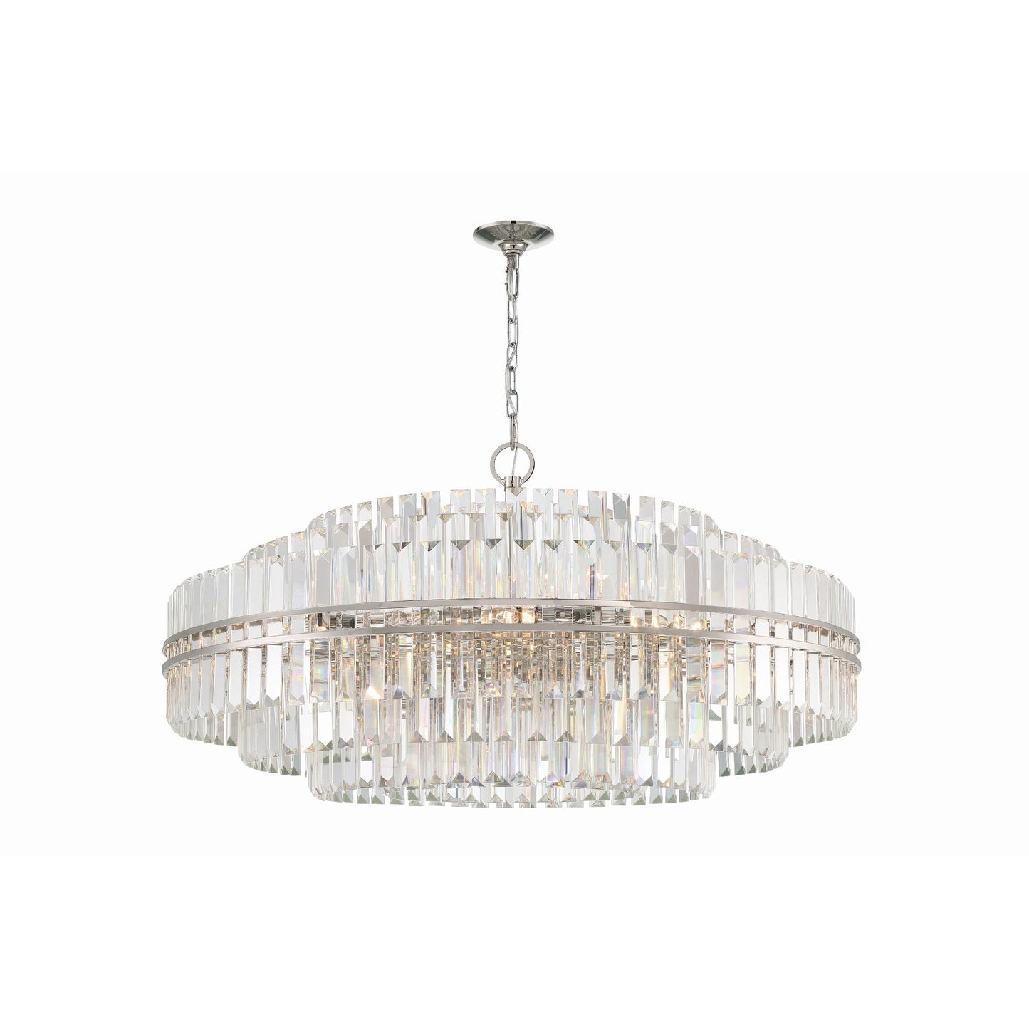 Hayes 40.5'' Polished Nickel Chandelier Silver 40.5"W x 21"H x 40.5"D