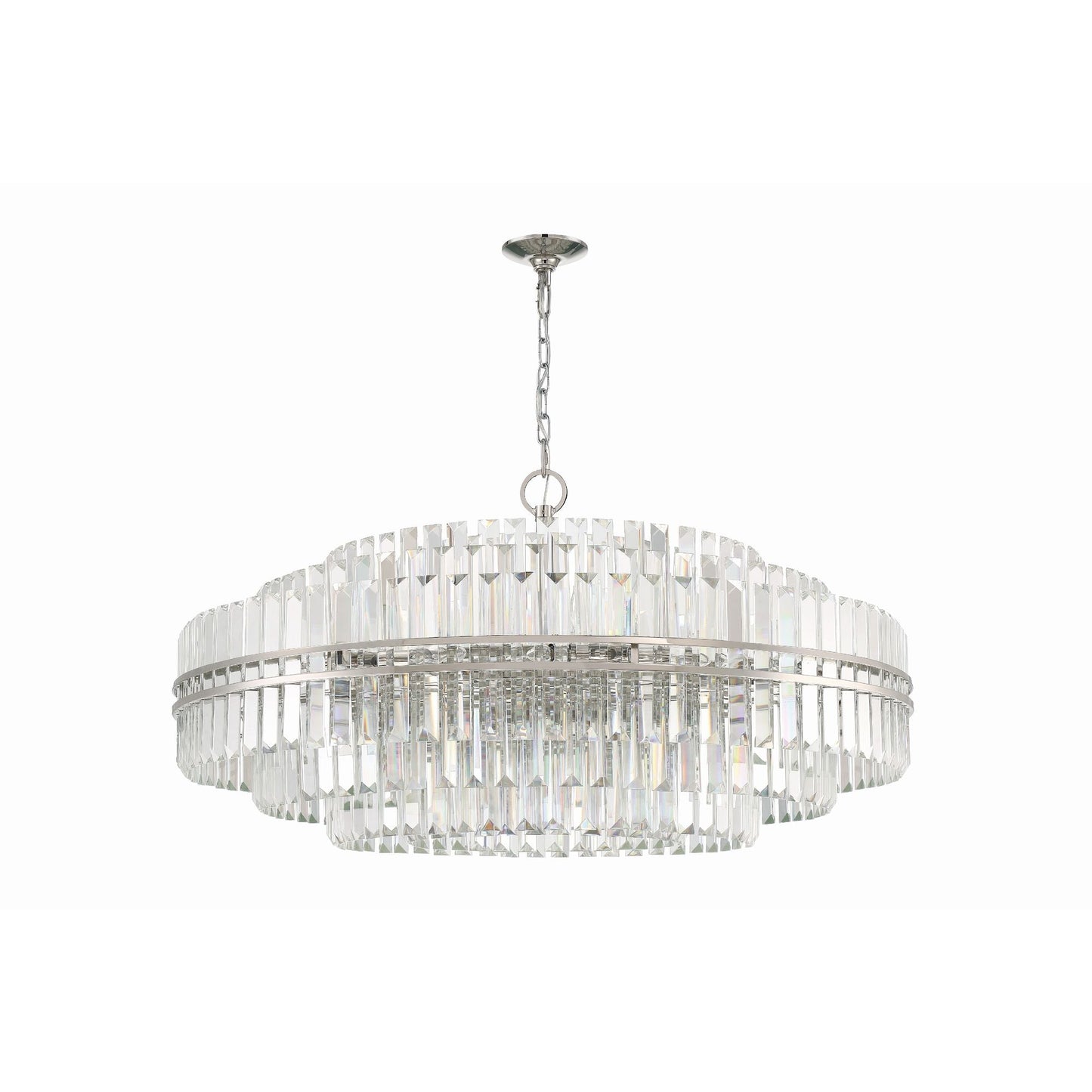 Hayes 40.5'' Polished Nickel Chandelier Silver 40.5"W x 21"H x 40.5"D
