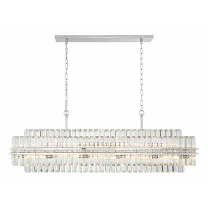 Hayes 50'' Polished Nickel Linear Chandelier Silver 50"W x 18"H x 11"D