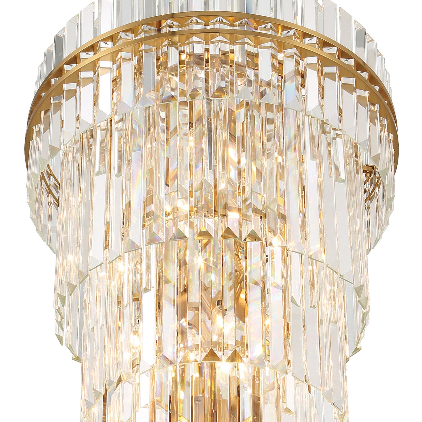 Hayes 24'' Aged Brass Chandelier Gold 24"W x 66"H x 24"D