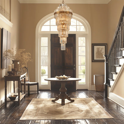 Hayes 24'' Aged Brass Chandelier Gold 24"W x 66"H x 24"D
