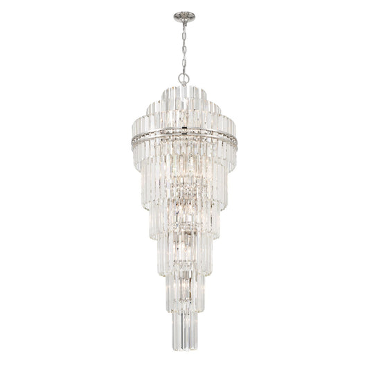 Hayes 24'' Polished Nickel Chandelier Silver 24"W x 66"H x 24"D