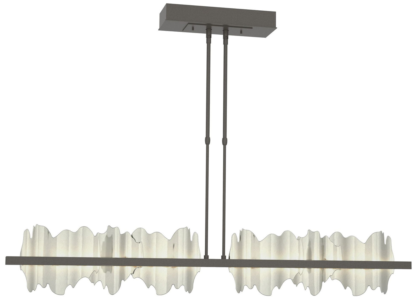 Hildene 51.9" Dark Smoke & Sterling Short LED Pendant