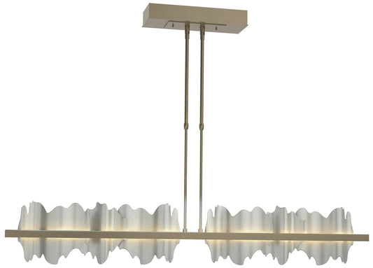 Hildene 51.9" Soft Gold & Vintage Platinum Long LED Pendant