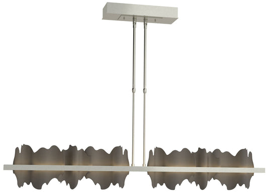 Hildene 51.9" Sterling & Dark Smoke Long LED Pendant