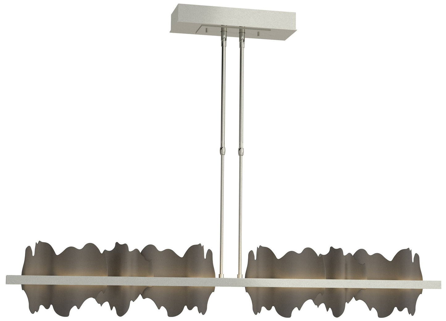 Hildene 51.9" Sterling & Dark Smoke Short LED Pendant