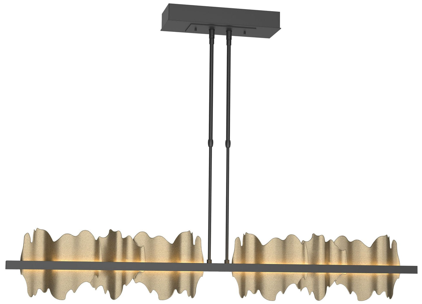 Hildene 51.9" Wide Large Black And Soft Gold LED Pendant