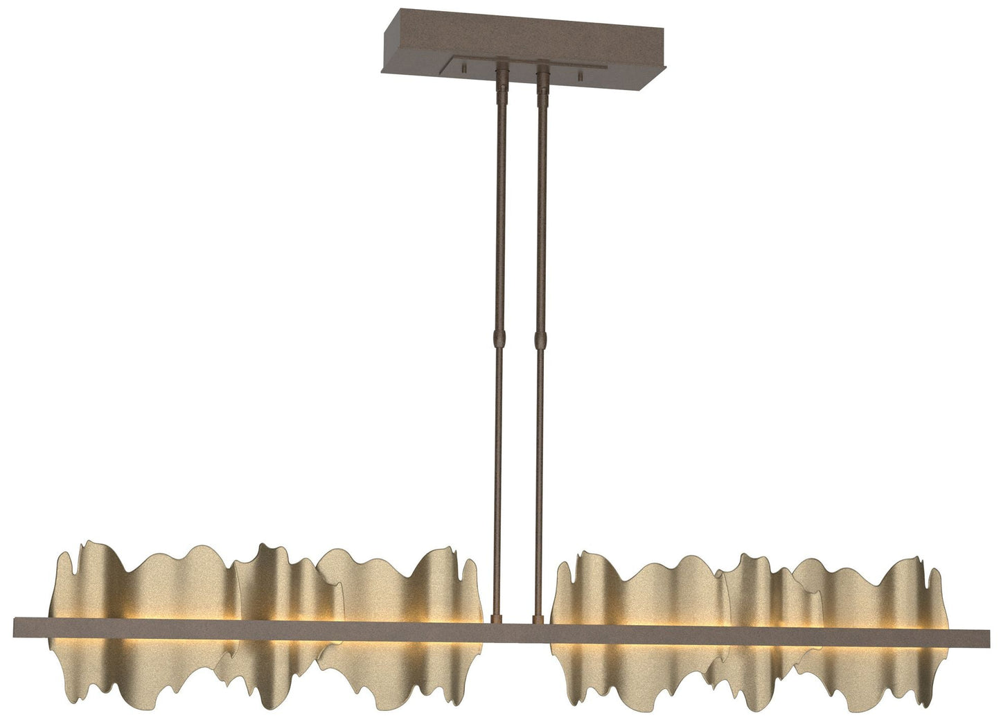 Hildene 51.9" Wide Large Bronze And Soft Gold LED Pendant