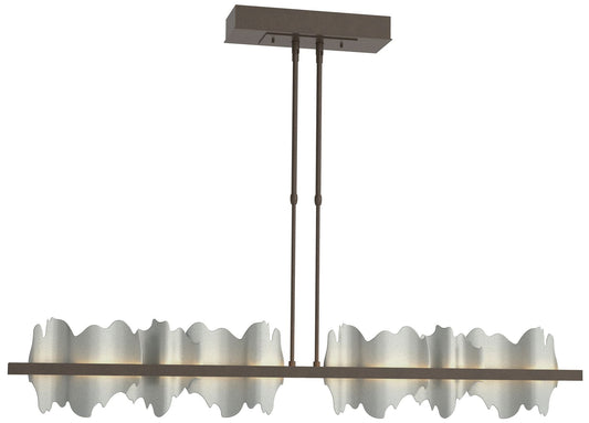 Hildene 51.9" Wide Large Bronze And Vintage Platinum LED Pendant