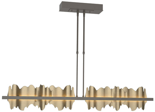 Hildene 51.9" Wide Large Dark Smoke And Soft Gold LED Pendant