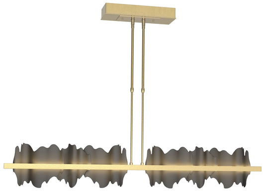 Hildene 51.9" Wide Large Modern Brass And Black LED Pendant