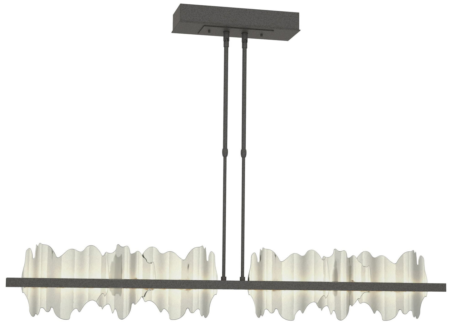 Hildene 51.9" Wide Large Natural Iron And Sterling LED Pendant
