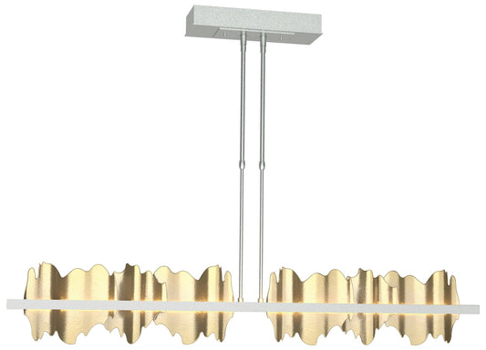 Hildene 51.9" Wide Large Vintage Platinum And Modern Brass LED Pendant