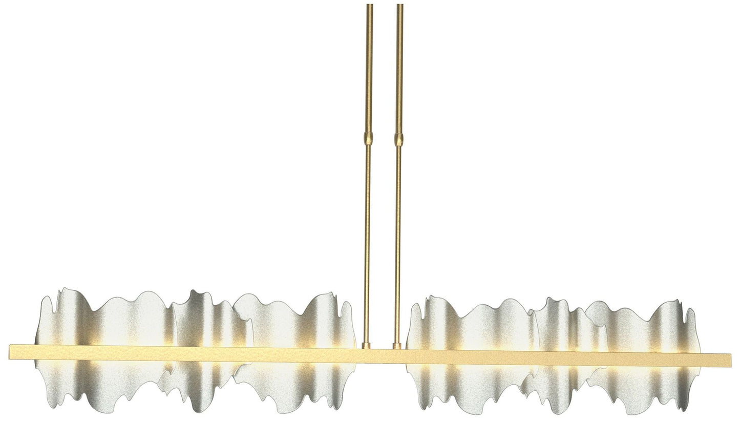 Hildene 51.9"W Accented Large Modern Brass Long LED Pendant