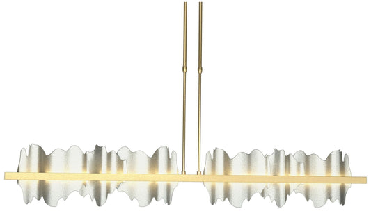 Hildene 51.9"W Accented Large Modern Brass Long LED Pendant