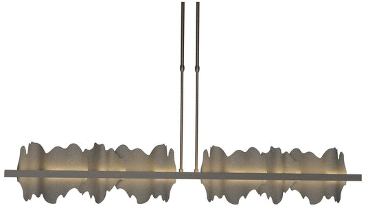 Hildene 51.9"W Iron Accented Large Oil Rubbed Bronze Long LED Pendant
