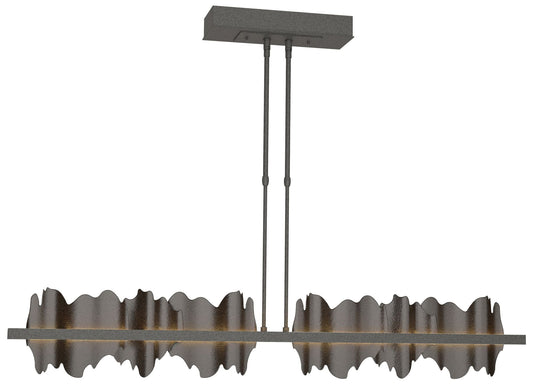 Hildene 51.9"W Large Natural Iron And Oil Rubbed Bronze LED Pendant