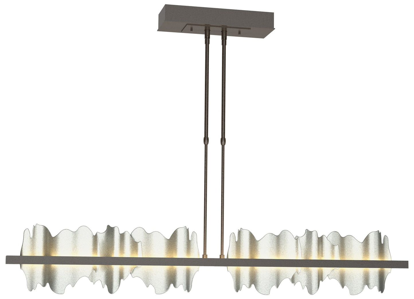 Hildene 51.9"W Large Oil Rubbed Bronze And Platinum LED Pendant