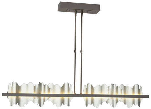 Hildene 51.9"W Large Oil Rubbed Bronze And Platinum LED Pendant