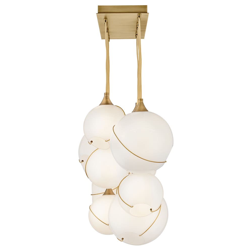 Skye 13 Light 60" Wide Linear Pendant with Glass Shades
