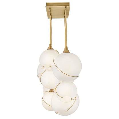 Skye 13 Light 60" Wide Linear Pendant with Glass Shades